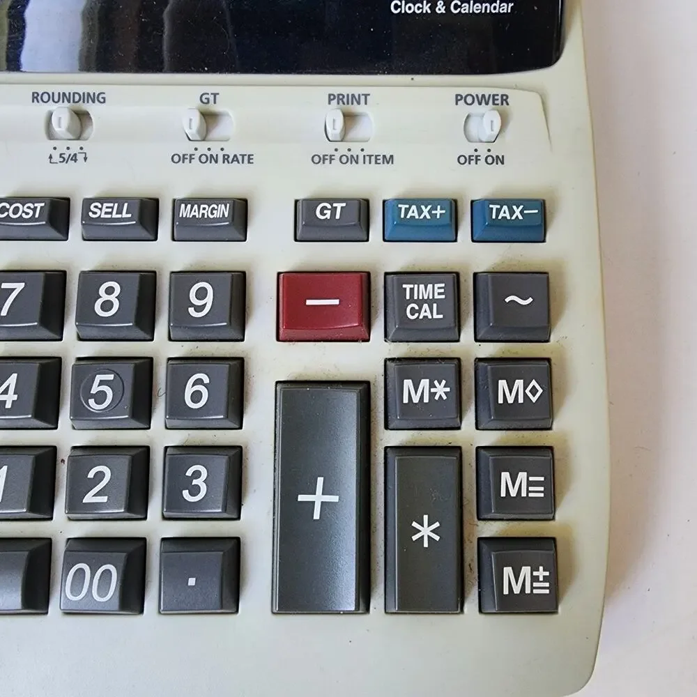 Canon P170-DH Calculator 12 Digit 10 Key Business Machine Printer Tested Works